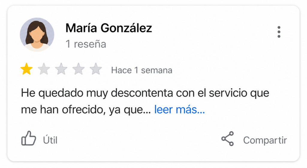 Reseña negativa